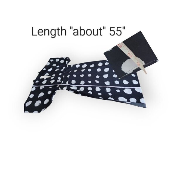 B&W Spotted Statement keyhole neck wide sleeve maxi dress size S NWT - Picture 8 of 14